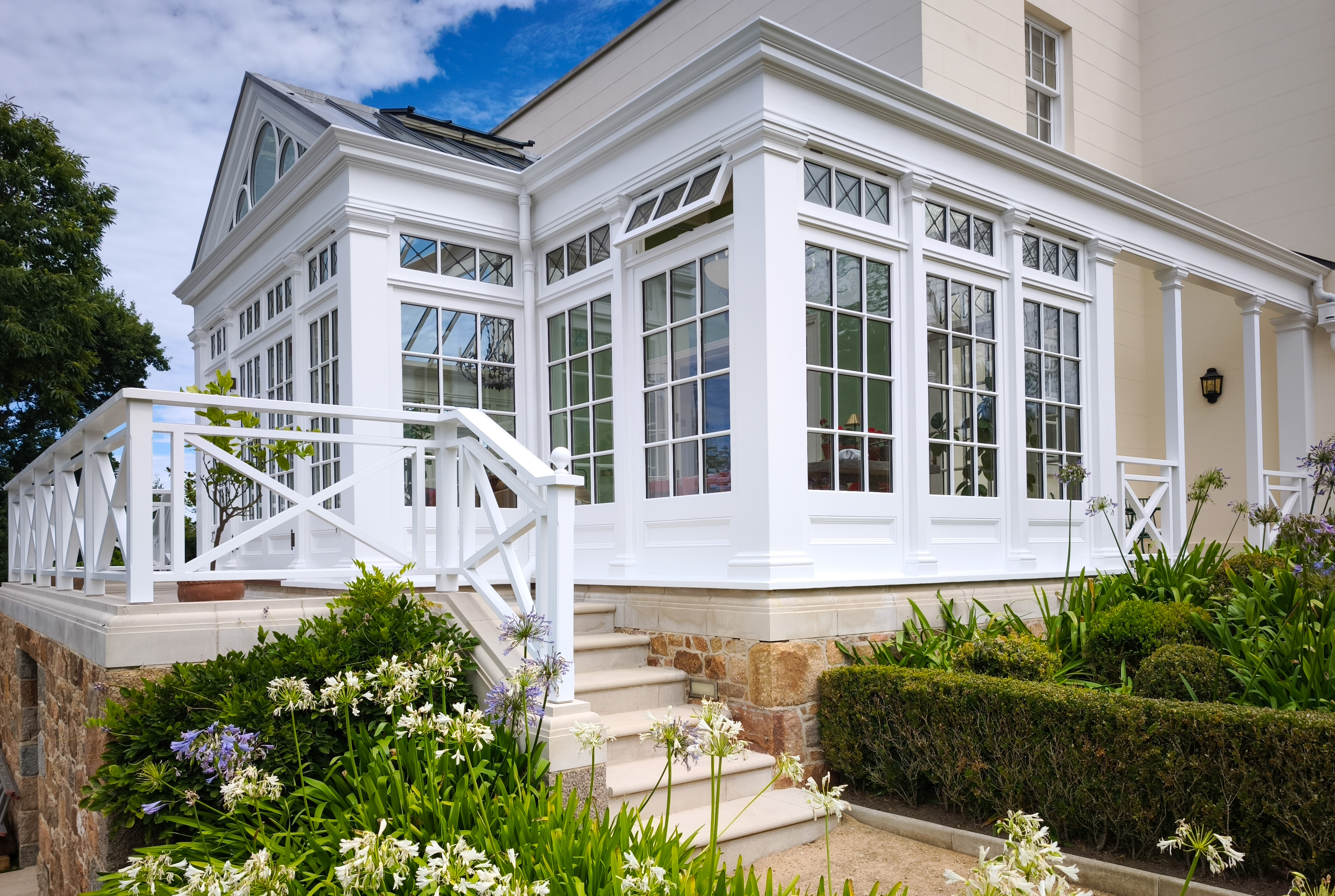 Exterior painting and restoration work by Flawless Decorators in Jersey