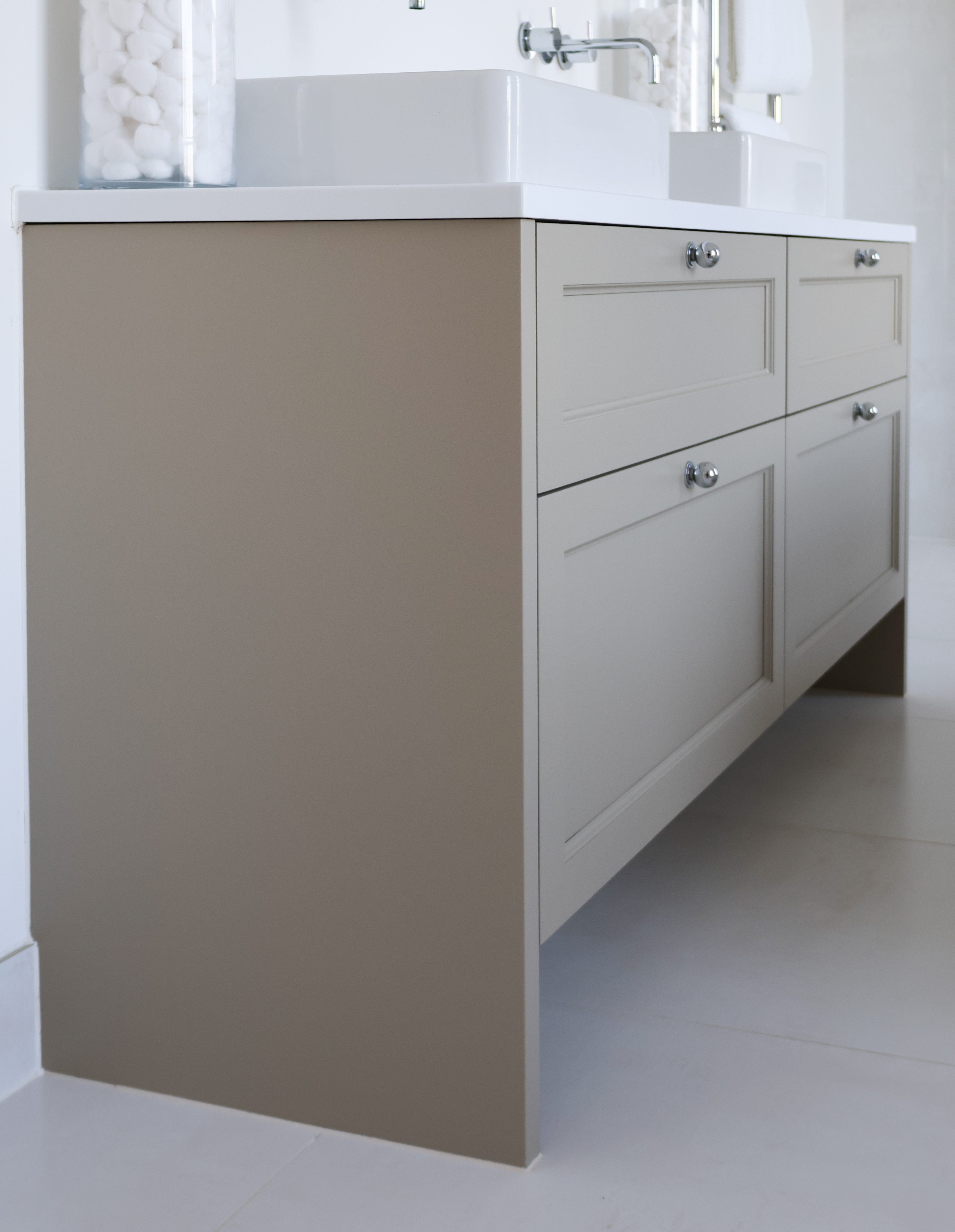 Interior architectural details with spray finish